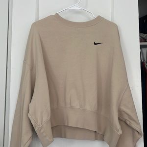 nike tan crewneck